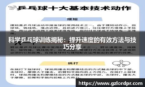 科学乒乓球训练揭秘：提升速度的有效方法与技巧分享